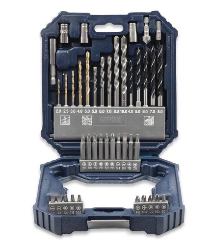 [BREMP41] MECHAS Y PUNTAS EN JUEGO Encastre 1/4" (41 PZS) BREMEN® (8028)