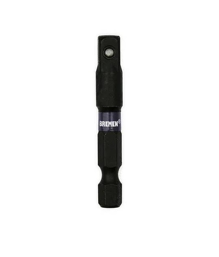 [BAI1414] ADAPTADOR IMPACTO 1/4" Hexagonal x 1/4" Cuadrado Macho ( 50mm) [3 unid] BREMEN® (7872)