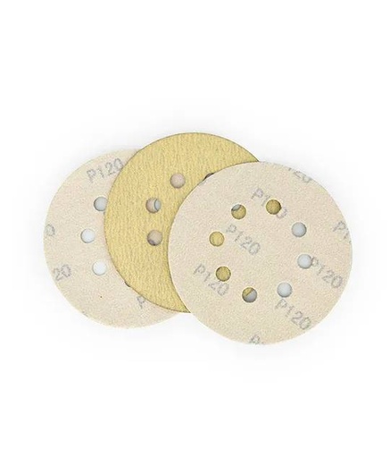 [7890] Disco de Lija Anti-Empaste [G 120] x 5 uni p/Lijadora Orb. 5" BREMEN® (7890)