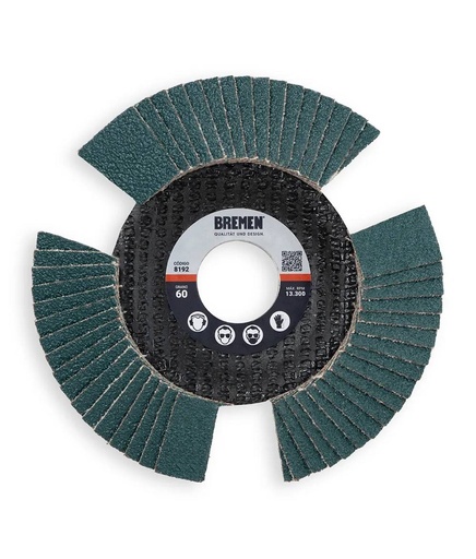 [8192] DISCO FLAP VISION 4-1/2" (ø115x22mm) ZIRCONIO - 060 [10 unid] BREMEN® (8192)