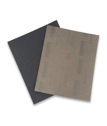 [8019] Lija al Agua [Grano 100] x 25 uni [Oxido de Aluminio] BREMEN® (8019)