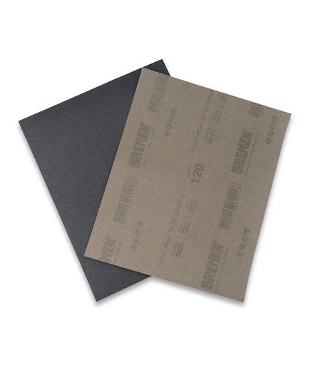 [8020] Lija al Agua [Grano 120] x 25 uni [Oxido de Aluminio] BREMEN® (8020)