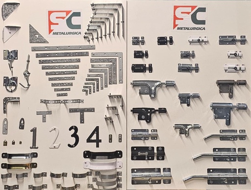 [12179] EXHIBIDOR HERRAJES 2 tableros "SC"