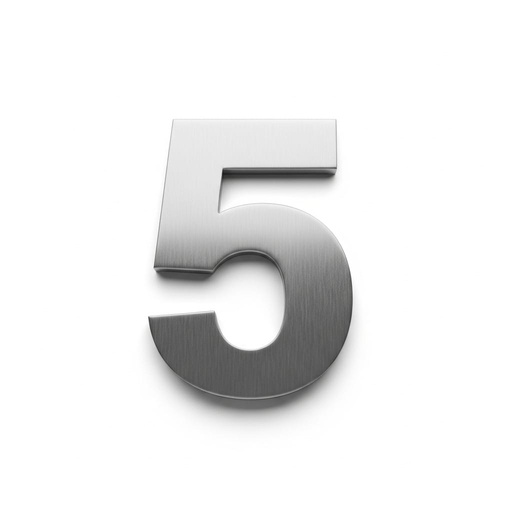 [SCNAI5] NUMERO 5 ACERO INOXIDABLE 2mm