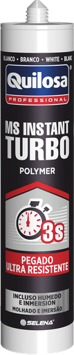 [QUI43307] ADHESIVO Y SELLADOR MS INSTANT TURBO BLANCO 280 ml. QUILOSA (10043307)