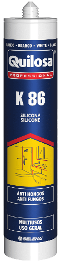 [QUI43803] SELLADOR DE SILICONA ACETICA K-86 TRANSPARENTE 300 ml. QUILOSA (10043803)