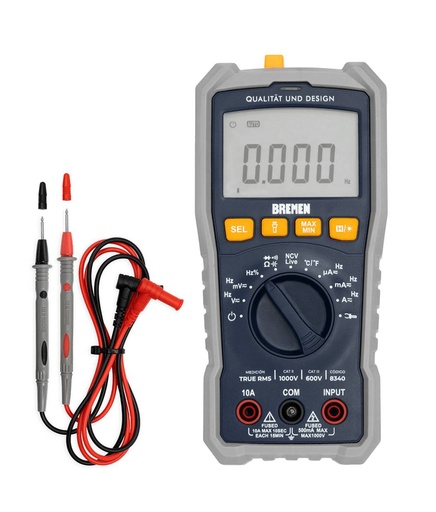 [8340] MULTÍMETRO DIGITAL TRUE RMS AUTORANGO BREMEN® (8340)
