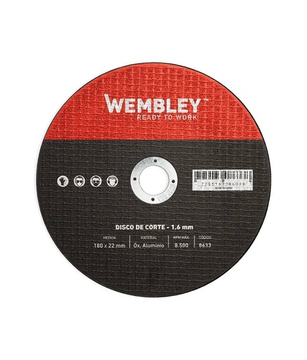 [8633] DISCO DE CORTE WEMBLEY® 7" (180x1.6x22mm) OX. ALUMINIO [10 unid] (8633)