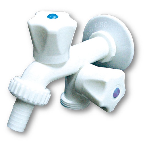 [MGCDL] CANILLA DOBLE PARA LAVARROPA 1/2 "MEDIO GIRO"