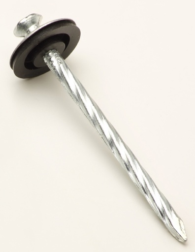 [DT4E] CLAVO TECHO CHAPA ESPIRALADO C/ARANDELAS 4" (x 100)