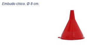 [CANE8] EMBUDO PLASTICO  8 cm.