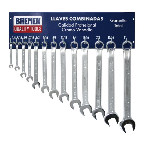 [BREECP] EXHIBIDOR LLAVES COMBINADAS 1/4 A 1" BREMEN® (3694)