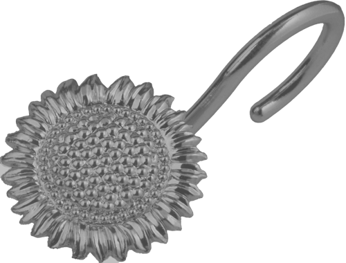 [SABGDNGI] GANCHO DECORATIVO-PLAST.P/BAÑO GIRASOL NIQUELADO