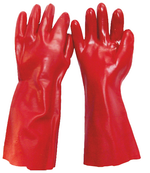 [TACGPC10] GUANTE P.V.C. (rojo) 30 cm 10 1/2 (Par.)
