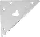 [SCSAP] SOPORTE ALACENA PLANO CROMADO "SC"